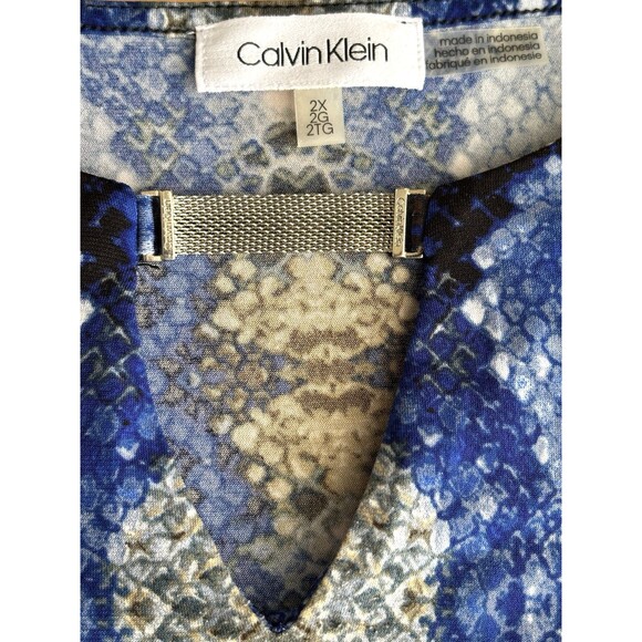 Calvin Klein Women’s Blouse (2X) 3/4 Sleeves, Light Weight, Excellent Condition! - Picture 3 of 11